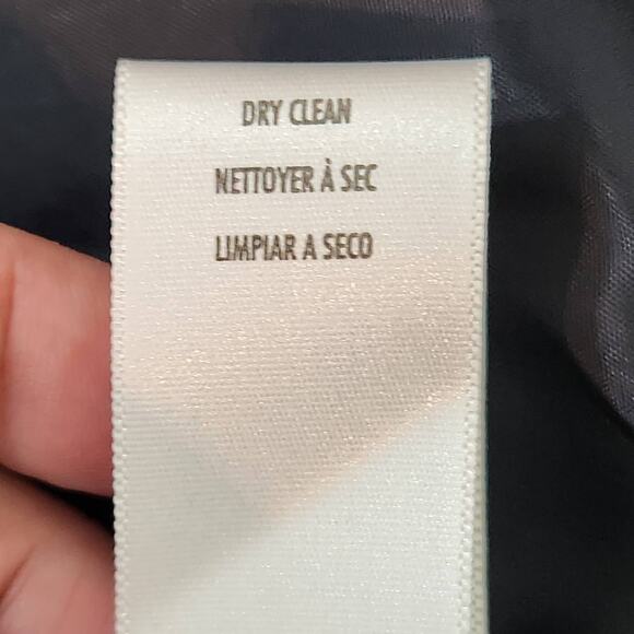 NWT Casual Corner Navy Geometric 100% Silk Navy Paisley Wrap Skirt Women's 12 - Picture 5 of 9